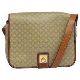 Céline Celine Vintage Macadam Canvas and Leather