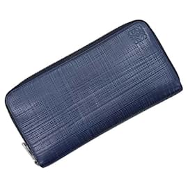Lange Geldbörse aus marineblauem Leder von Loewe