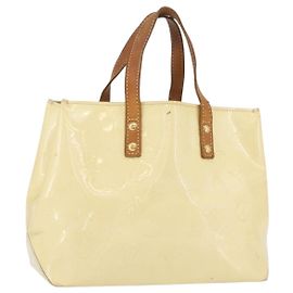 LOUIS VUITTON Borsa a Mano Monogram Vernis Reade PM Perle M91336 LV Auth AMZ367