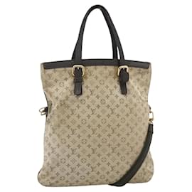 LOUIS VUITTON Bolsa Tote Mini Franoise Monogram 2em1 Caqui M92209 LV Auth bs34106