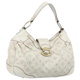 LOUIS VUITTON Borsa Mahina Solar Powered GM Pelle Bianca M93128 LV Auth bs34140