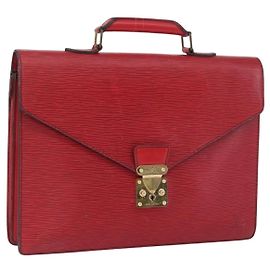 LOUIS VUITTON Epi ServietteConsigliere Borsa Business Rossa M54427 LV Auth th6653