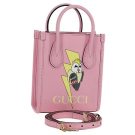 GUCCI Bananya Mini Borsa Tote in Pelle 2in1 Rosa Oro 671623 Auth AMZ534M