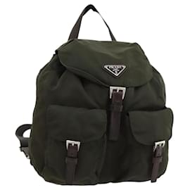 Zaino PRADA in nylon khaki argento autentico LNZ259 - Prada