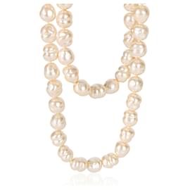 Vintage 1981 vergoldete Fake Barockperlenkette von Chanel