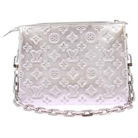Louis Vuitton Bolsa prateada de couro "Almofada"