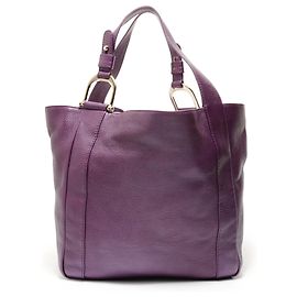 Lila Leder Tote Bag von Gucci