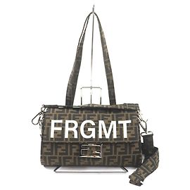 FENDI x FRAGMENT Borsa Baguette Zucca Pieghevole