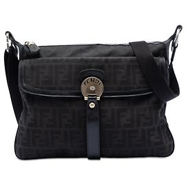 Borsa a tracolla Chef in tela Zucca marrone Fendi