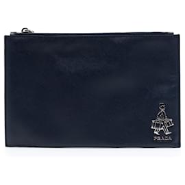 Portadocumenti Voyage Saffiano Blu Prada