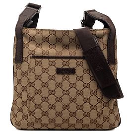 Borsa a tracolla in tela GG beige di Gucci