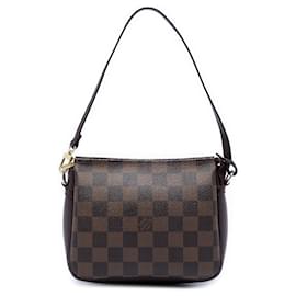 Trousse Pochette Damier Ebene Marrone Louis Vuitton