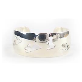 Bracelet charm motif lapin en argent 925 Hermes - Hermès