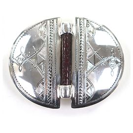 Hermès Hebilla de Cinturón Touareg de Plata 925 Hermes
