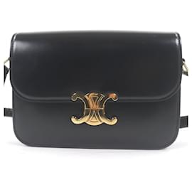 Borsa a spalla Celine Teen in pelle di vitello lucida con hardware Triomphe - Céline