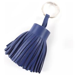 Porte-clés Hermès Carmen Agneau Milo en Bleu Saphir