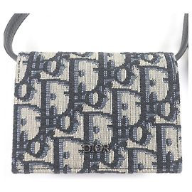 Christian Dior Pochette Nano in tela e pelle obliqua Dior Homme con tracolla