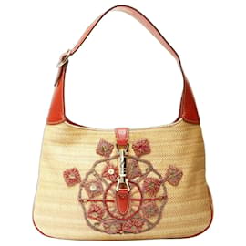 Borsa a Spalla in Rafia Gucci Jackie