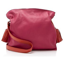 Borsa a spalla Loewe Mellow Nappa Flamenco con frange