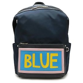 Zaino in nylon e pelle con logo Fendi