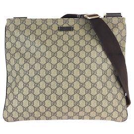 Borsa a tracolla in tela GG Supreme in pelle Gucci