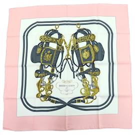 Hermès Carre 90 Brides de Gala rosa Seidenschal