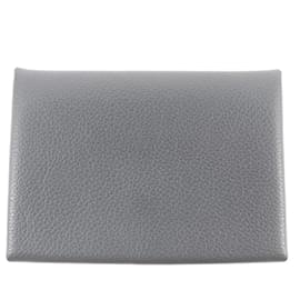 Hermes Calvi Duo Gris Misty Coin Purse - Hermès