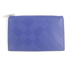 Burberry Blue Leather Card Case