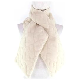 Fendi Stola aus Wolle und Polyester in Elfenbein