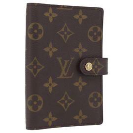 LOUIS VUITTON Monogram Agenda PM Day Planner Cover R20005 LV Auth SW2332