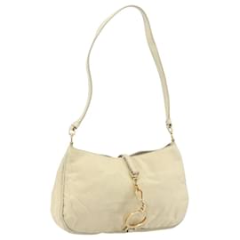 Borsa a Spalla PRADA Nylon Beige Oro Auth LNZ823