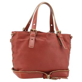 Chloé Borsa a mano Chloe in pelle rossa e oro Auth BA11654