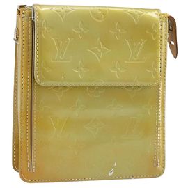 LOUIS VUITTON Monogram Vernis Motto Accessory Pouch Gris M91030 LV Auth BA11648