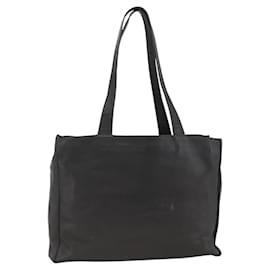 Sac Tote en cuir noir CHANEL CC Auth bs34155
