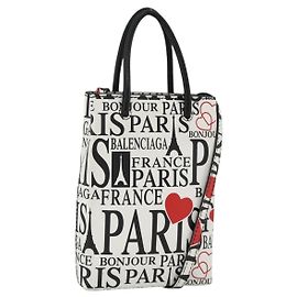 Borsa a spalla in pelle bianca BALENCIAGA con supporto per telefono, modello 593826 Auth BAZ443A