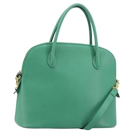 Céline Borsa a mano CELINE in pelle 2 in 1 verde oro Auth AMZ034A