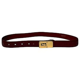 Céline Vintage Celine Paris Leder Gürtel Bordeaux