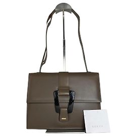 Borsa a spalla in pelle Gucci vintage marrone