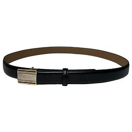 Dior Vintage Burberry Snake Emblossed Leather Belt Black