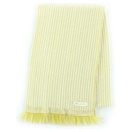 Sciarpa in cashmere 100% Hermès a maglia doppia faccia ondulata