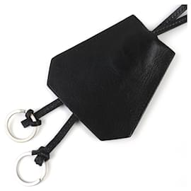 Pendentif Collier Clochette en Cuir Vintage Hermès Époque Margiela