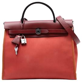 Hermès Arancione Toile Herbag Zip 31