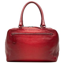 Borsa Brera media in pelle di capra madras sfumato rossa di Bottega Veneta