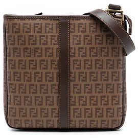 Borsa a tracolla Fendi Zucchino Spalmati marrone