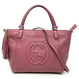 Borsa Soho Cellarius piccola in pelle di vitello rosa Gucci