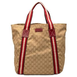 Gucci Beige GG Canvas Tote