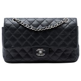 Chanel Black Medium Classic Caviar Double Flap