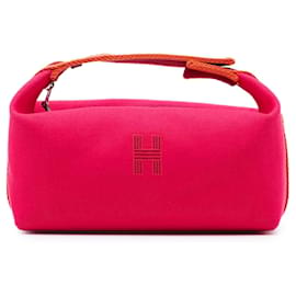 Custodia Bride A Brac piccola in tela rosa Hermès