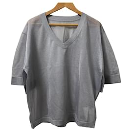 Autre Marque CLANE Top de punto transparente con escote en V