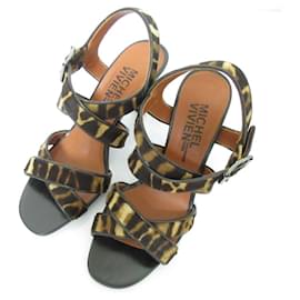 Sandali in pelle di vitello leopardati Michel Vivien - Autre Marque